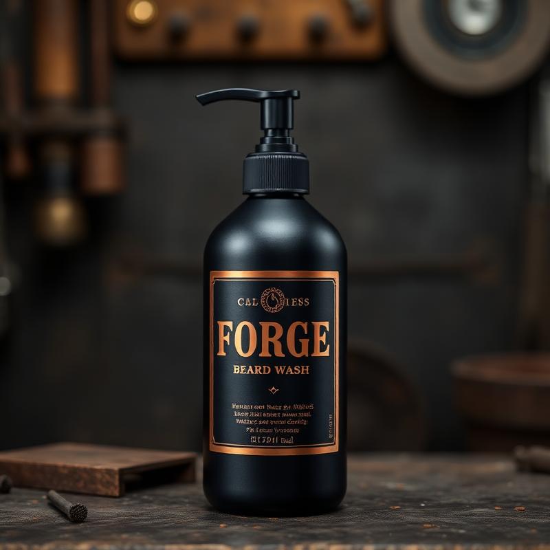 GENTS FORGE THE LONG-BEARD WASH — premium matte black packaging